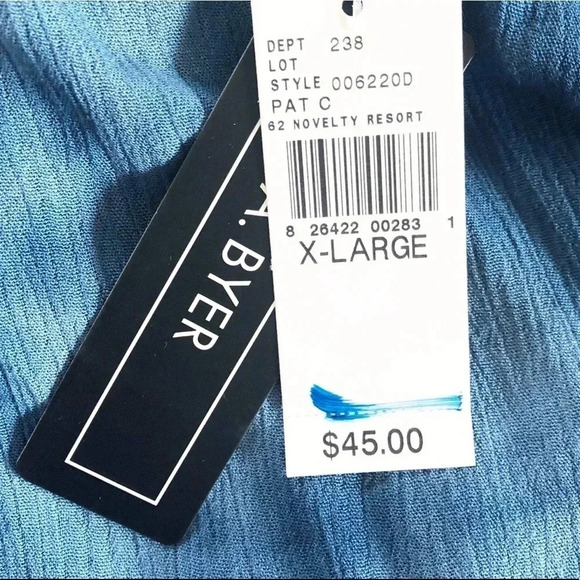 Blue tie dye off the should top - Picture 4 of 4